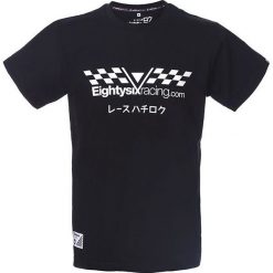 Koszulki polo: PROJEKT 86 Koszulka męska Tshirt MAN 010BK czarna r. S