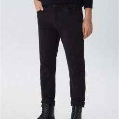 Spodnie slim fit - Czarny. Czarne spodnie męskie House, s, bez wzorów. Za 129,99 zł.