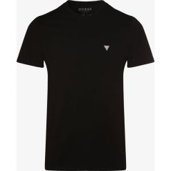 Guess Jeans - T-shirt męski, czarny. Czarne t-shirty męskie Guess Jeans, m, z aplikacjami, z jeansu, klasyczne, z okrągłym kołnierzem. Za 129,95 zł.