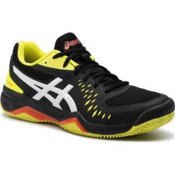 Buty ASICS - Gel-Challenger 12 Clay 1041A048 Black/Sour Yuzu 015. Czarne buty sportowe męskie Asics, z tworzywa sztucznego, bez zapięcia, tenisowe. W wyprzedaży za 279,00 zł.