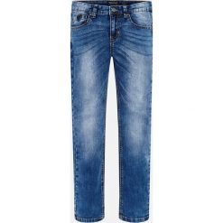 Mayoral - Jeansy dziecięce 128-172 cm. Niebieskie spodnie chłopięce marki Mayoral, z aplikacjami, z elastanu. Za 128,90 zł.
