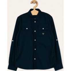 Guess Jeans - Koszula dziecięca 118-175 cm. Niebieskie koszule chłopięce z aplikacjami, z bawełny, eleganckie, długie. W wyprzedaży za 169,90 zł.