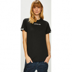 Adidas Originals - Top. Czarne topy damskie adidas Originals, s, z bawełny, z okrągłym kołnierzem. Za 129,90 zł.