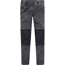 Jegginsy bonprix szary denim. Szare spodnie dziewczęce bonprix, bez wzorów, z elastanu. Za 37,99 zł.