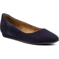 Baleriny TAMARIS - 1-22118-22 Navy 805. Niebieskie baleriny damskie Tamaris, bez wzorów, z zamszu, klasyczne, bez obcasa, na płaskiej podeszwie. Za 219,90 zł.
