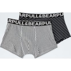 Zestaw 2 par bokserek w paski. Szare bokserki męskie marki Pull&Bear, w paski. Za 59,90 zł.