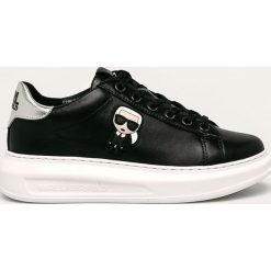 Karl Lagerfeld - Buty skórzane. Czarne buty sportowe damskie KARL LAGERFELD, bez wzorów, ze skóry, sportowe. W wyprzedaży za 659,90 zł.