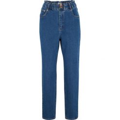 Dżinsy Mom z kolekcji Maite Kelly bonprix niebieski "stone used". Niebieskie jeansy damskie bonprix, z jeansu. Za 149,99 zł.