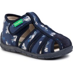 Kapcie FRODDO - G1700250-5 S Blue. Niebieskie sandały chłopięce Froddo, ze skóry. Za 149,00 zł.