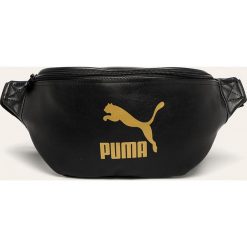 Puma - Nerka. Czarne nerki damskie Puma, w paski, z poliesteru, z nadrukiem, bez dodatków. Za 129,90 zł.