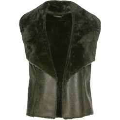 Kamizelka ze sztucznej skóry bonprix nocny oliwkowy. Zielone kamizelki damskie bonprix, bez wzorów, ze skóry, bez kaptura. Za 149,99 zł.