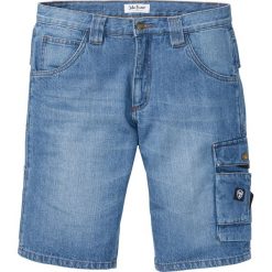 Bermudy dżinsowe Regular Fit bonprix jasnoniebieski. Niebieskie jeansy męskie bonprix, m, bez wzorów, z jeansu. Za 99,99 zł.