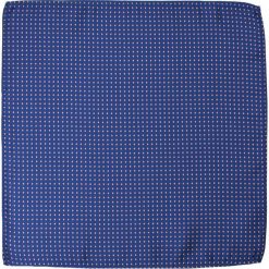 Elegancka, Męska Poszetka - ALTIES - Niebieska w Drobny Groszek POSZALTTANIA0152. Niebieskie poszetki męskie Alties, w grochy, z materiału, eleganckie. Za 16,90 zł.