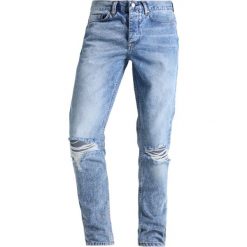 Jeansy męskie: Antioch KNEE RIPS AND RAW Jeansy Relaxed Fit light wash indigo