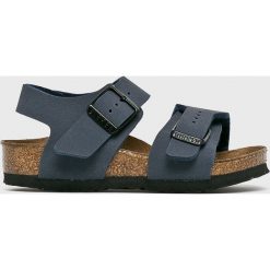 Birkenstock - Sandały dziecięce New York. Niebieskie sandały chłopięce Birkenstock, ze skóry, na klamry. Za 199,90 zł.