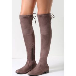 Jasnobrązowe Kozaki Black Espresso. Brązowe buty zimowe damskie vices, z materiału, z okrągłym noskiem, na obcasie. Za 109,99 zł.
