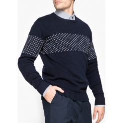 Kardigany męskie: Sweter z okrągłym dekoltem, dzianina o grubym splocie