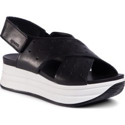 Sandały IGI&CO - 5175700 Nero. Czarne klapki damskie IGI&CO, bez wzorów, ze skóry, bez obcasa, na koturnie. W wyprzedaży za 269,00 zł.
