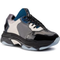Sneakersy BRONX - 66167E-MH BX 1525 Black/Silver/Off White 3129. Szare półbuty damskie Bronx, ze skóry ekologicznej. W wyprzedaży za 359,00 zł.