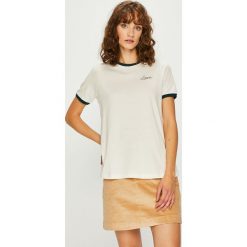 Vero Moda - Top Beaute. Białe topy damskie marki Vero Moda, s, z bawełny, z okrągłym kołnierzem. W wyprzedaży za 24,90 zł.