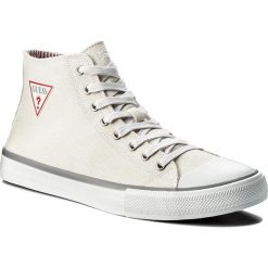Trampki GUESS - Walter FMWAL1 FAB12 WHITE. Brązowe trampki męskie marki Guess, z aplikacjami, z gumy, za kostkę. W wyprzedaży za 189,00 zł.