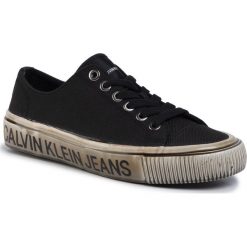 Tenisówki CALVIN KLEIN JEANS - Destinee B4R0807 Black. Czarne półbuty damskie Calvin Klein Jeans, bez wzorów, z jeansu, bez zapięcia. W wyprzedaży za 399,00 zł.