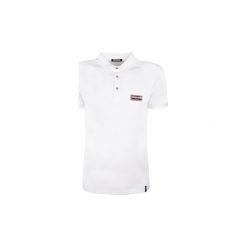 Koszulki polo z krótkim rękawem Roberto Cavalli HYX50T CH055 / Basic Logo SS Polo. Białe koszulki męskie Roberto Cavalli, m, bez wzorów, z krótkim rękawem. Za 249,00 zł.