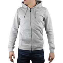 Kappa Veil Hooded 707117-18M bluzy męskie szare M. Szare bluzy męskie Kappa, s, bez wzorów, z bawełny, biznesowe, z kapturem, bez rękawów, bez kaptura. W wyprzedaży za 169,99 zł.