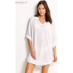 Tunika plażowa Seafolly Texture Gauze 53253-CU. Tuniki plażowe damskie Seafolly, bez wzorów, bez rękawów. Za 259,00 zł.