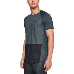 Under Armour MK-1 Colourblock Koszulka Szary. Szare podkoszulki męskie Under Armour, l, z nadrukiem, z elastanu, z krótkim rękawem. Za 188,95 zł.
