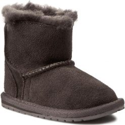 Buty EMU AUSTRALIA - Toddle B10737 Chocolate 2015. Pomarańczowe kozaki dziewczęce EMU Australia, bez wzorów, z wełny, bez obcasa. Za 189,00 zł.