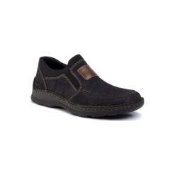 RIEKER 05352-03. Czarne półbuty męskie Rieker, ze skóry. Za 289,99 zł.