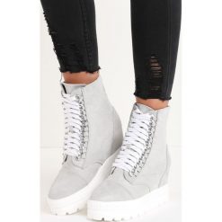 Sneakersy damskie: Szare Sneakersy Snow White