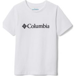 Koszulka Columbia CSC Basic Logo™ Youth Short Sleeve 1877491102. Białe t-shirty chłopięce Columbia, bez wzorów, bez rękawów. Za 82,99 zł.