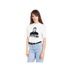 T-SHIRT BITCHIN. Białe t-shirty damskie Rebeka, m, z nadrukiem. Za 49,00 zł.