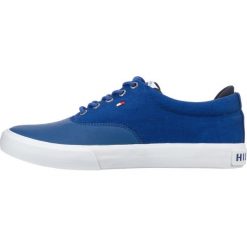 Tommy Hilfiger Tenisówki Niebieski. Niebieskie trampki męskie TOMMY HILFIGER, bez wzorów, z materiału, bez zapięcia. Za 378,95 zł.