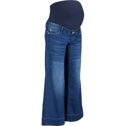 Dżinsy ciążowe Culotte bonprix niebieski "stone”. Niebieskie jeansy damskie bonprix, moda ciążowa. Za 74,99 zł.