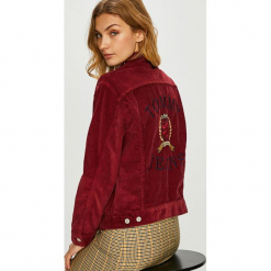 Tommy Jeans - Kurtka. Brązowe kurtki damskie marki Tommy Jeans, s, z bawełny. Za 899,90 zł.