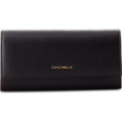 Duży Portfel Damski COCCINELLE - CW1 Metallic Saffiano E2 CW1 11 03 01 Noir 001. Czarne portfele damskie Coccinelle, ze skóry. W wyprzedaży za 419,00 zł.