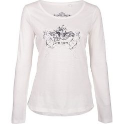 Koszulka w kolorze białym. Białe bluzki damskie marki Dreimaster, xs, z nadrukiem, z okrągłym kołnierzem. W wyprzedaży za 64,95 zł.