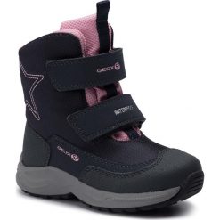 Śniegowce GEOX - J N.Alaska G. B Wpf D J848BD 050FU C0694 M Navy/Pink. Różowe śniegowce dziewczęce Geox, bez zapięcia. Za 309,00 zł.