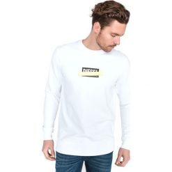 Diesel S Gir Die Bluza Biały. Białe bluzy męskie Diesel, s, z nadrukiem, z bawełny, bez kołnierzyka, bez rękawów, bez kaptura. Za 542,95 zł.