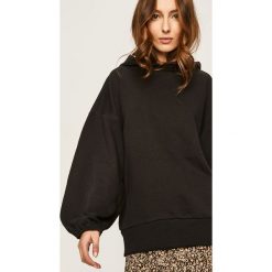 Answear - Bluza. Czarne bluzy damskie ANSWEAR, s, bez wzorów, z bawełny, bez rękawów, z kapturem. W wyprzedaży za 69,90 zł.