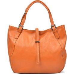 Torebki klasyczne damskie: Skórzana torebka w kolorze jasnobrązowym – (S)30 x (W)45 x (G)13 cm