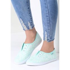 Miętowe Tenisówki He Do It. Zielone tenisówki damskie marki vices, w kwiaty. Za 39,99 zł.