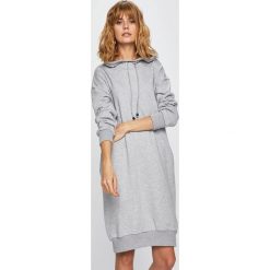 Answear - Bluza. Szare bluzy damskie ANSWEAR, s, z nadrukiem, z dzianiny, bez rękawów, z kapturem. W wyprzedaży za 119,90 zł.