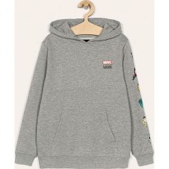 Vans - Bluza dziecięca x Marvel 129-165 cm. Szare bluzy chłopięce Vans, z nadrukiem, z bawełny, bez rękawów, z kapturem. W wyprzedaży za 169,90 zł.
