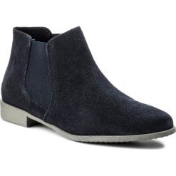Sztyblety TAMARIS - 1-25038-20 Navy 805. Niebieskie botki damskie marki Tamaris, z zamszu, na obcasie. W wyprzedaży za 179,00 zł.