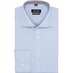 Koszula bexley 2649 długi rękaw custom fit niebieski. Niebieskie koszule męskie marki Recman, m, bez wzorów, bez kołnierzyka, z długim rękawem. Za 139,00 zł.