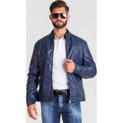 KURTKA Trussardi Jeans. Niebieskie płaszcze męskie Trussardi Jeans, m, bez wzorów, z jeansu, bez kaptura. Za 429,50 zł.